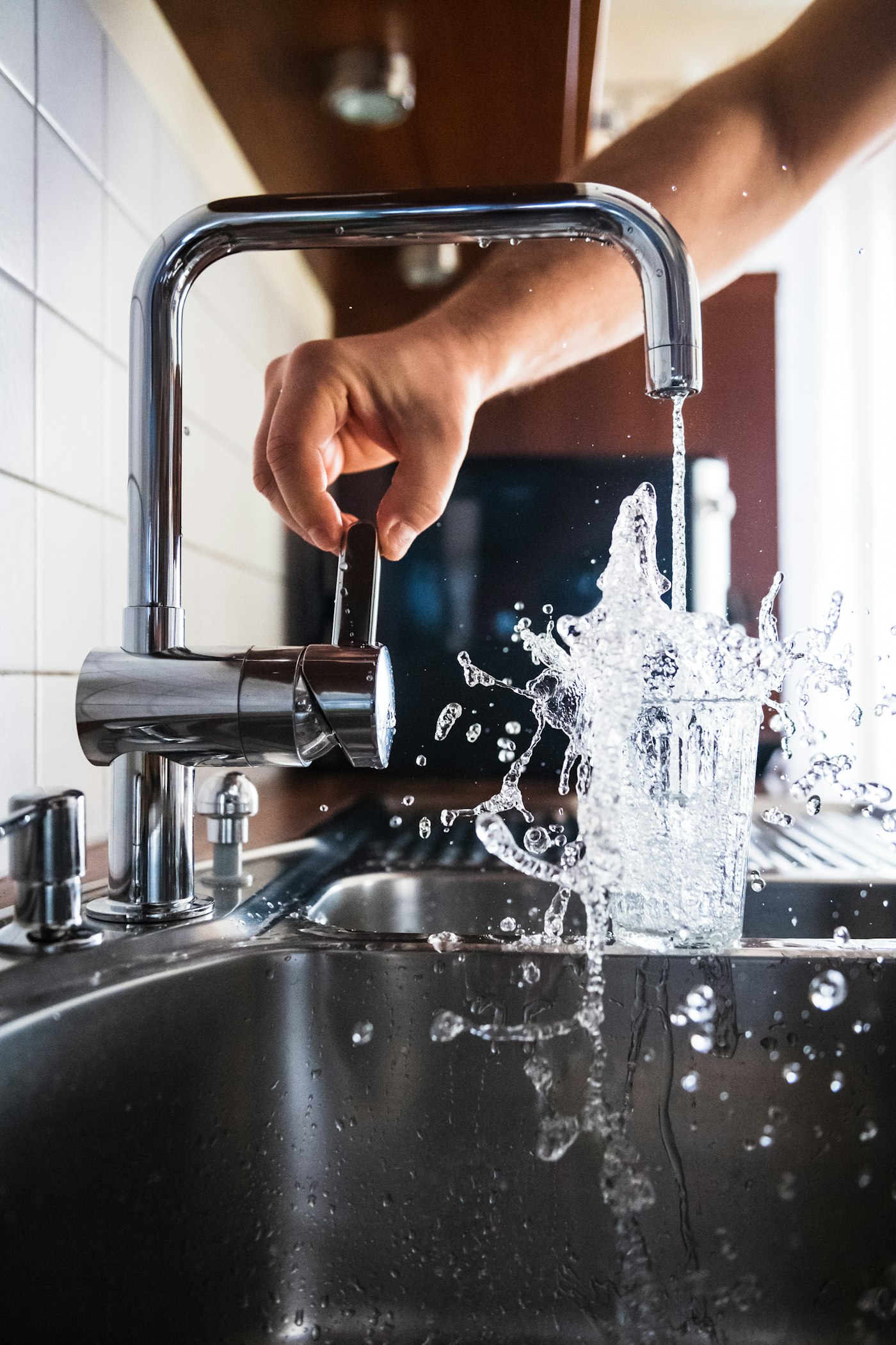 Plumbing pipework used as demonstration photography