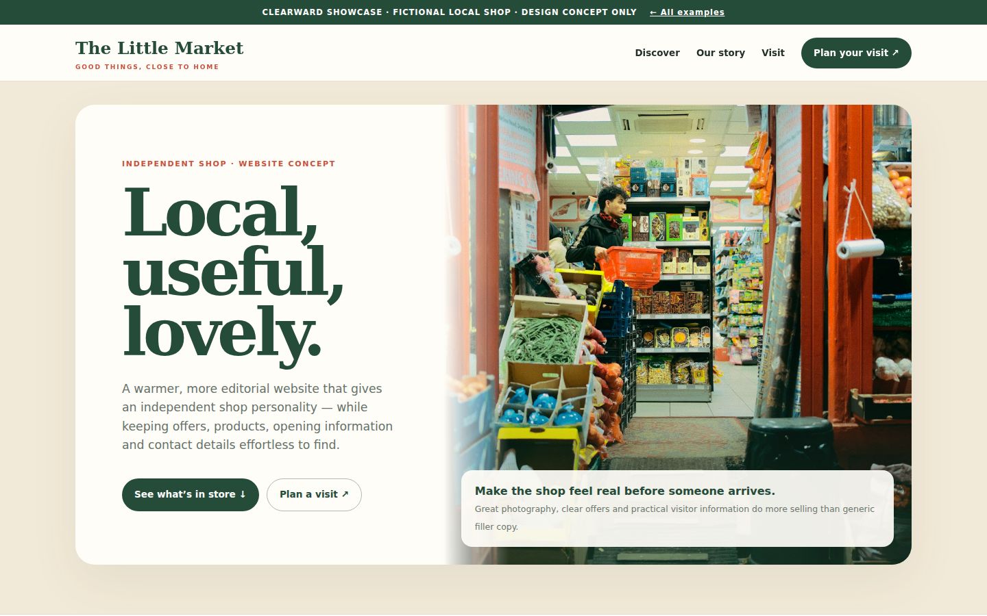 The Little Market website demonstration